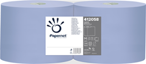 Czyściwo przemysłowe makulaturowe 2 warstwowe niebieskie Papernet rolka 360 mb
